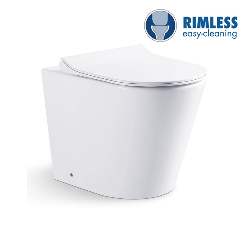 YS22268F	Single standing ceramic toilet, Rimless, P-trap washdown toilet;