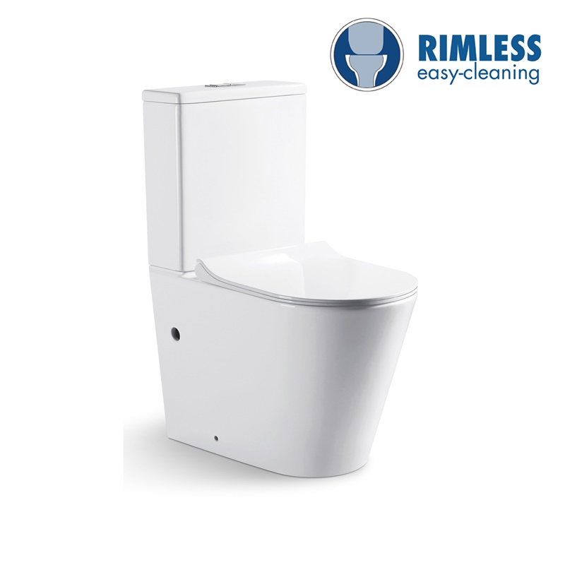 YS22268P	2-piece Rimless ceramic toilet, P-trap washdown toilet;