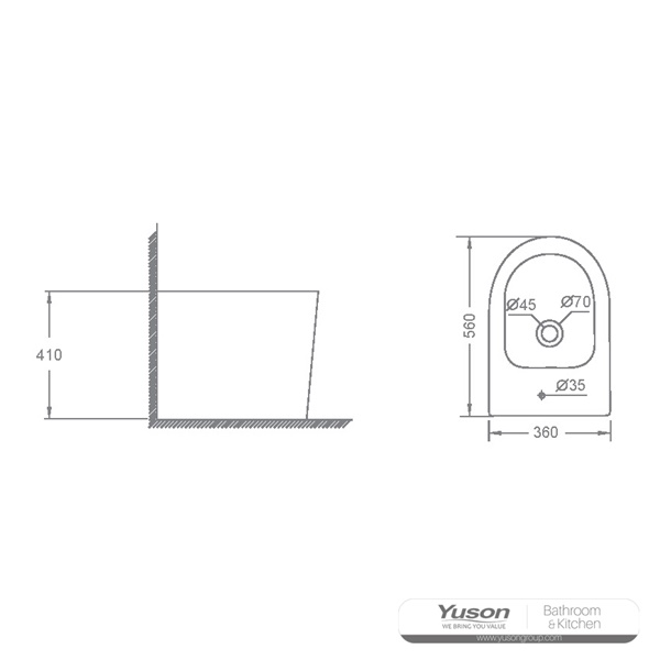 YS22268W	Ceramic floor stand bidet;