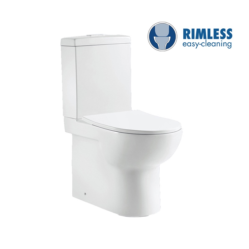 YS22275	2-piece Rimless ceramic toilet, P-trap washdown toilet;