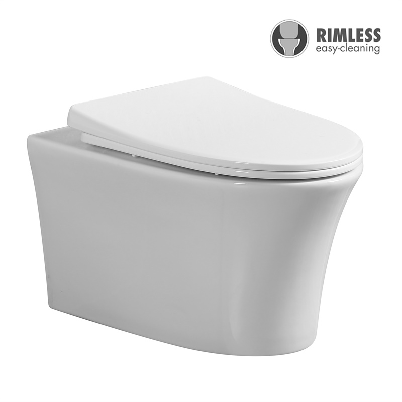 YS22283H	Wall-hung ceramic toilet, Rimless Wall-mounted toilet, washdown;