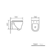 YS22286H	Wall-hung ceramic toilet, Wall-mounted toilet, washdown;