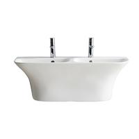 YS22291D	Ceramic wall mounted double basins, one piece totem basin;