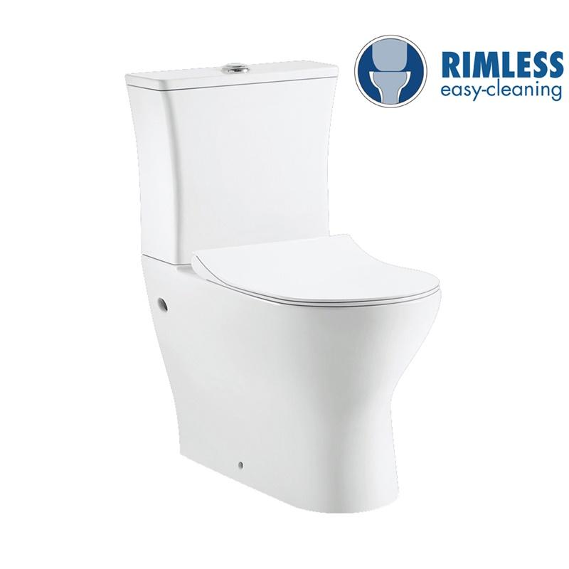 YS22292	2-piece Rimless ceramic toilet, P-trap washdown toilet;