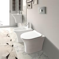 YS22294F	Single standing ceramic toilet, Rimless, P-trap washdown toilet;