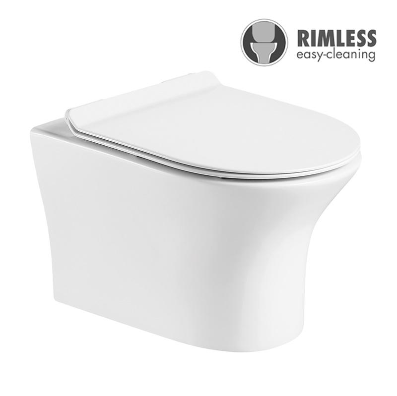 YS22294H	Wall-hung ceramic toilet, Rimless Wall-mounted toilet, washdown;