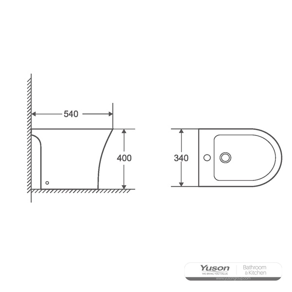 YS22294W	Ceramic floor stand bidet;