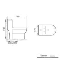 YS24248	One piece ceramic toilet, siphonic;