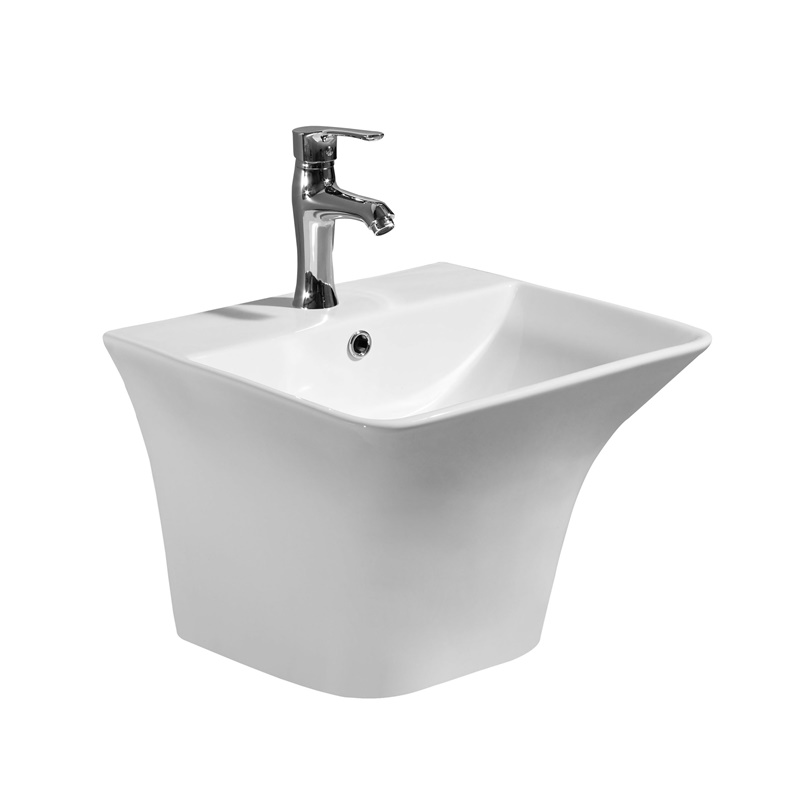 YS26615	Ceramic wall mounted basin, one piece totem basin;