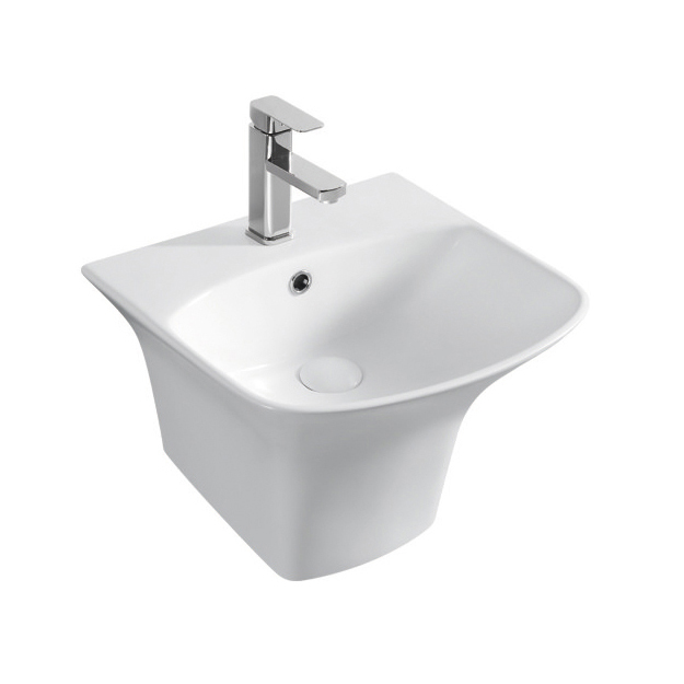 YS26632	Ceramic wall mounted basin, one piece totem basin;