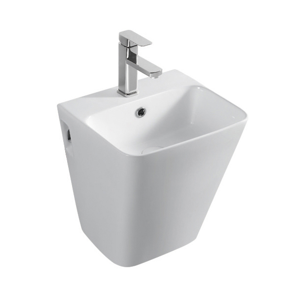 YS26633	Ceramic wall mounted basin, one piece totem basin;
