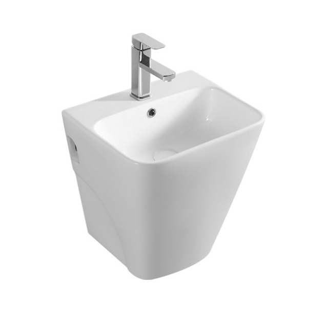 YS26634	Ceramic wall mounted basin, one piece totem basin;