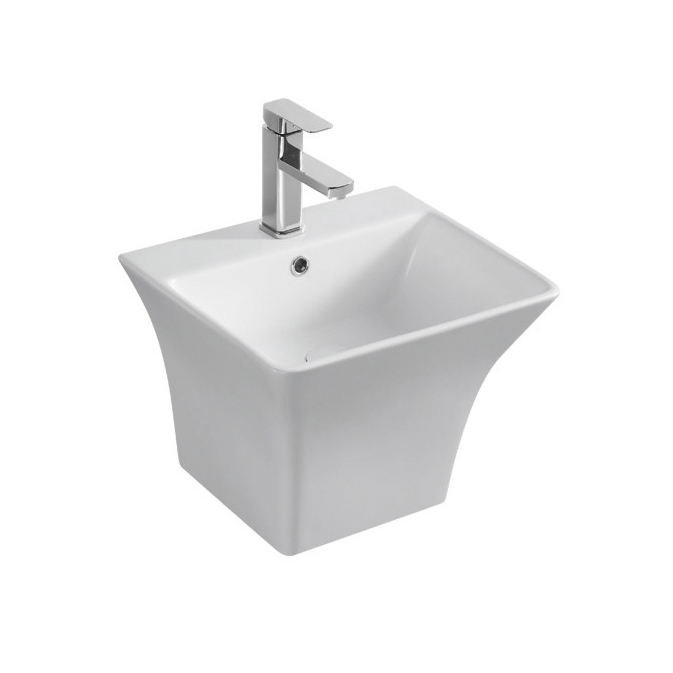 YS26635	Ceramic wall mounted basin, one piece totem basin;