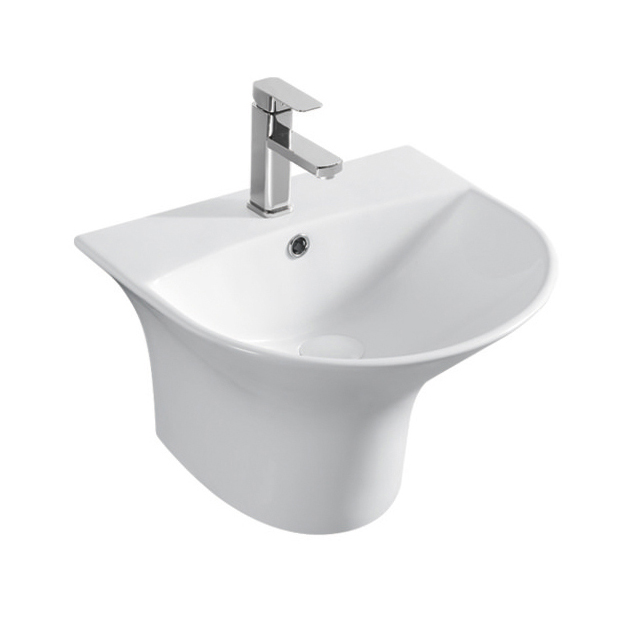 YS26638	Ceramic wall mounted basin, one piece totem basin;