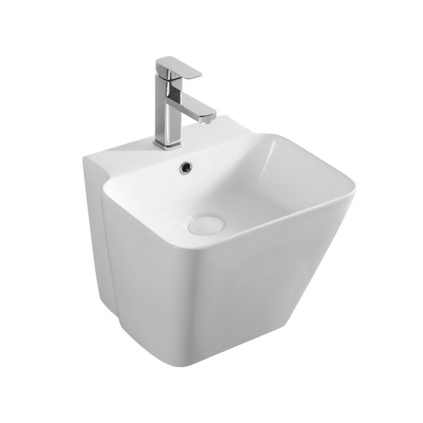 YS26641	Ceramic wall mounted basin, one piece totem basin;