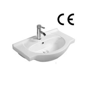 What are the advantages of using ceramic vanity basins in bathroom design compared to other materials?
