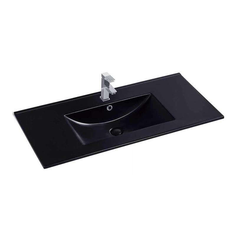 YS27286B-100	Matt black glazed ceramic cabinet basin, vanity basin, lavatory sink;