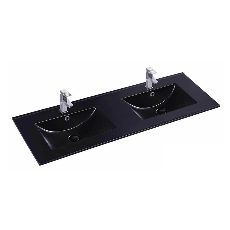 YS27286B-120D	Matt black glazed ceramic cabinet basin, vanity basin, lavatory sink;