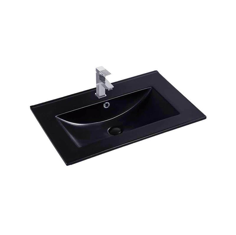 YS27286B-60	Matt black glazed ceramic cabinet basin, vanity basin, lavatory sink;