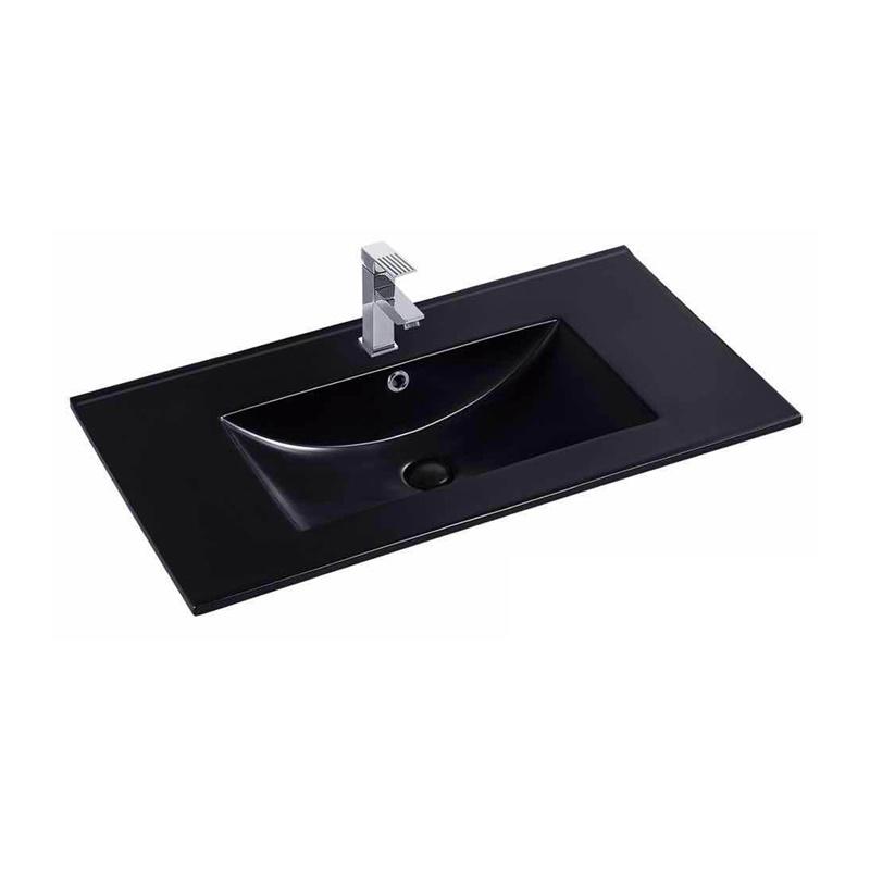 YS27286B-75	Matt black glazed ceramic cabinet basin, vanity basin, lavatory sink;