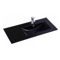 YS27286B-90R	Matt black glazed ceramic cabinet basin, vanity basin, lavatory sink