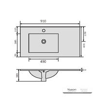 YS27286-90L	Ceramic cabinet basin, vanity basin, lavatory sink;