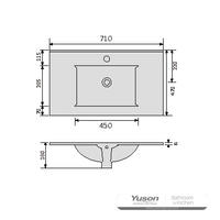 YS27293-70	Ceramic cabinet basin, vanity basin, lavatory sink;