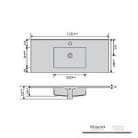 YS27295-120	Ceramic cabinet basin, vanity basin, lavatory sink;