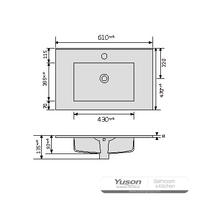YS27295-60	Ceramic cabinet basin, vanity basin, lavatory sink;