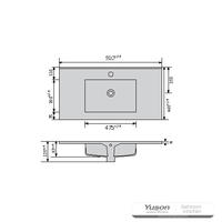 YS27295-90	Ceramic cabinet basin, vanity basin, lavatory sink;