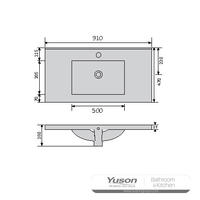 YS27298-90	Ceramic cabinet basin, vanity basin, lavatory sink;