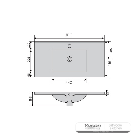 YS27299-80	Ceramic cabinet basin, vanity basin, lavatory sink;