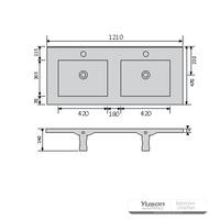 YS27300-120D	Ceramic cabinet basin, vanity basin, lavatory sink;