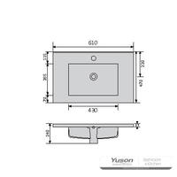 YS27300-60	Ceramic cabinet basin, vanity basin, lavatory sink;