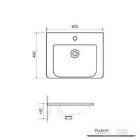 YS27307-60	Ceramic cabinet basin, vanity basin, lavatory sink;