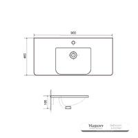 YS27307-90	Ceramic cabinet basin, vanity basin, lavatory sink;
