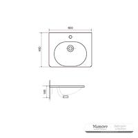 YS27308-60	Ceramic cabinet basin, vanity basin, lavatory sink;