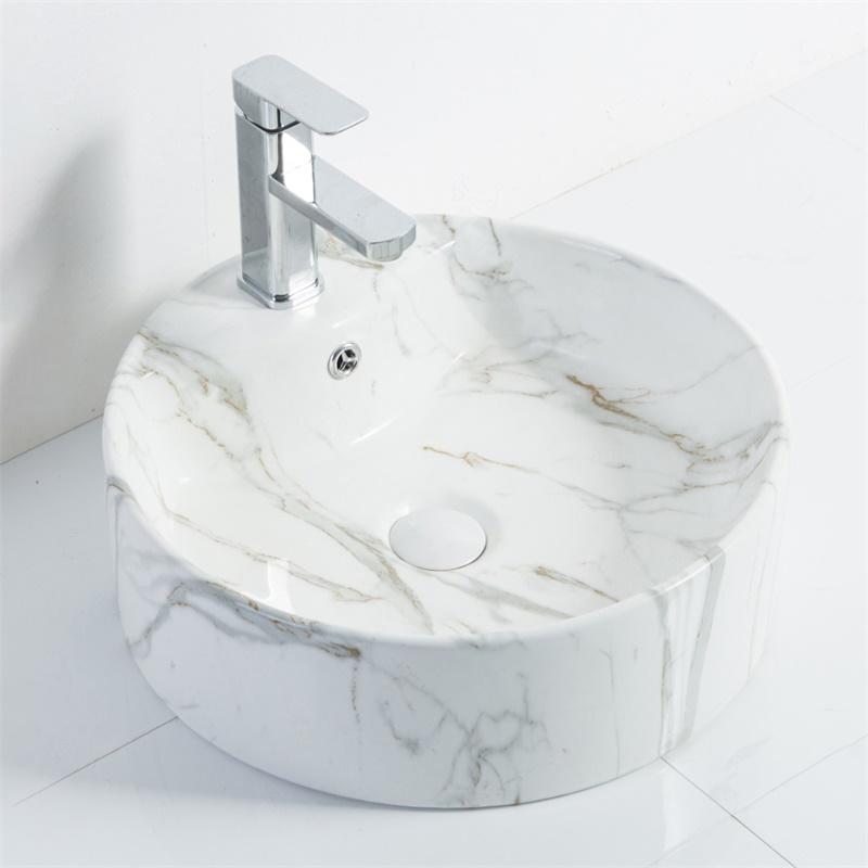 YS28204-MA	Stone series ceramic above counter basin, artistic basin, ceramic sink;