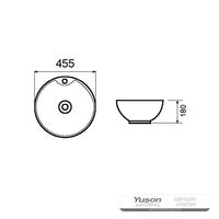 YS28209	Ceramic above counter basin, artistic basin, ceramic sink;