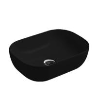 YS28430-MB	Matt black ceramic above counter basin, artistic basin, ceramic sink;