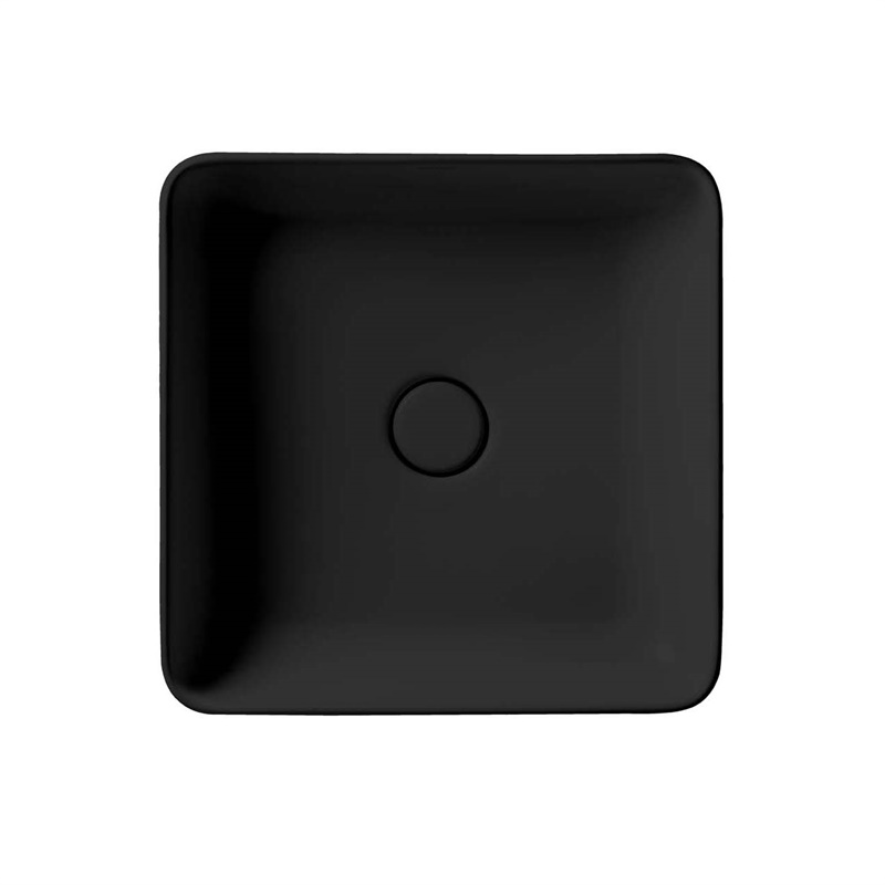 YS28433-MB	Matt black ceramic above counter basin, artistic basin, ceramic sink;