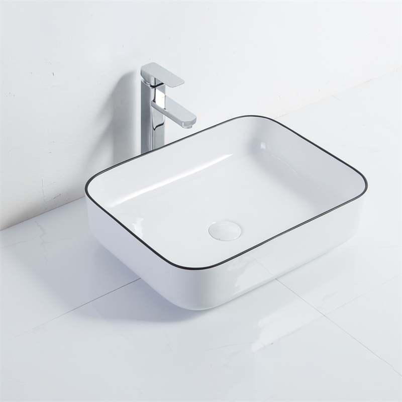 YS28434-LB	Ceramic above counter basin, artistic basin, ceramic sink;