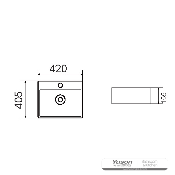YS28441	Ceramic above counter basin, artistic basin, ceramic sink;