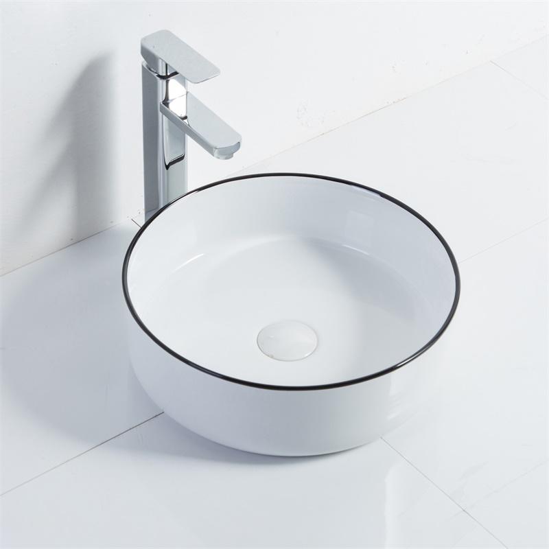 YS28447-LB	Ceramic above counter basin, artistic basin, ceramic sink;