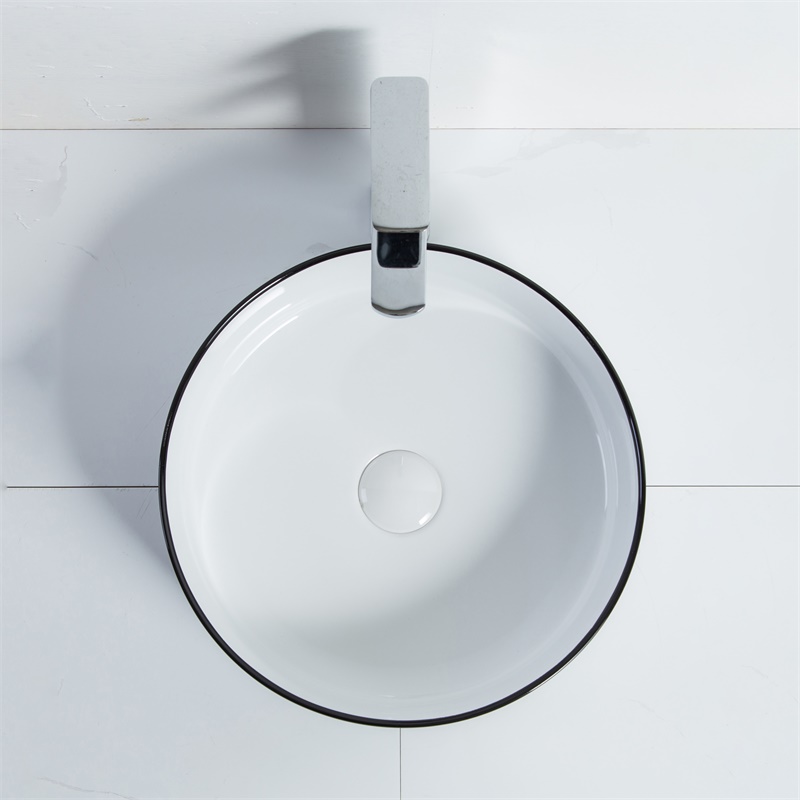 YS28447-LB	Ceramic above counter basin, artistic basin, ceramic sink;