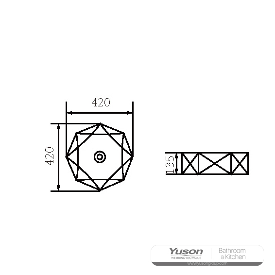 YS28461	Ceramic above counter basin, artistic basin, ceramic sink;