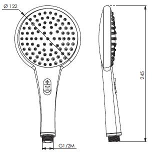 YS31366	ABS handshower, mobile shower