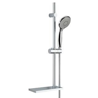YS33206	Sliding shower set, shower kit with shelf, 3-function handshower;
