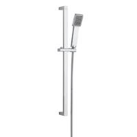 YS33227	Square SUS Sliding Rail Shower Set, 1-Function Hand Shower, Sliding Shower Rail with Height Fixed, 1.5m Stainless Steel Shower Hose