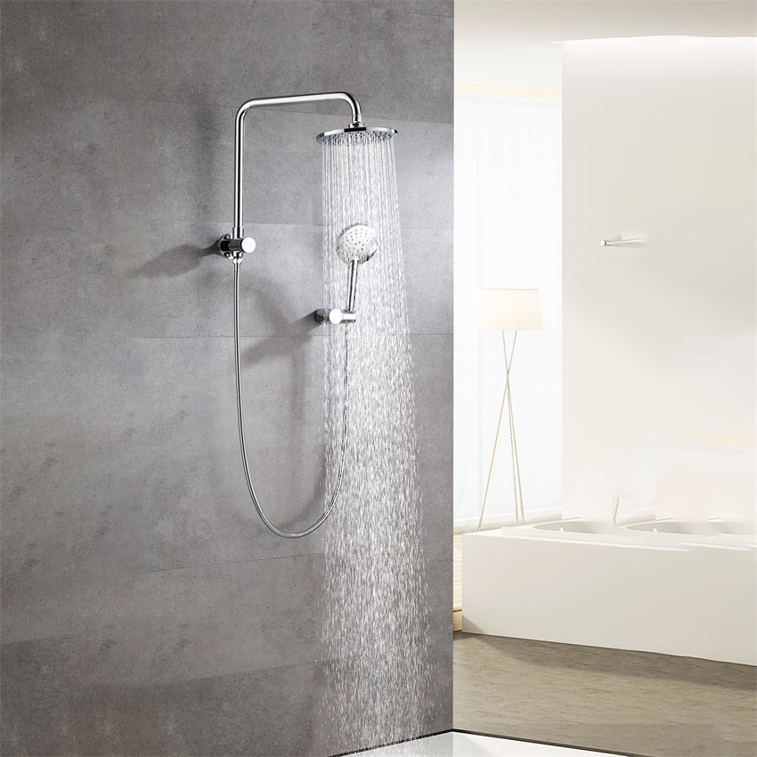 YS429+YS31405+YS31138TX	Brass overhead shower with button switch shower arm and handshower